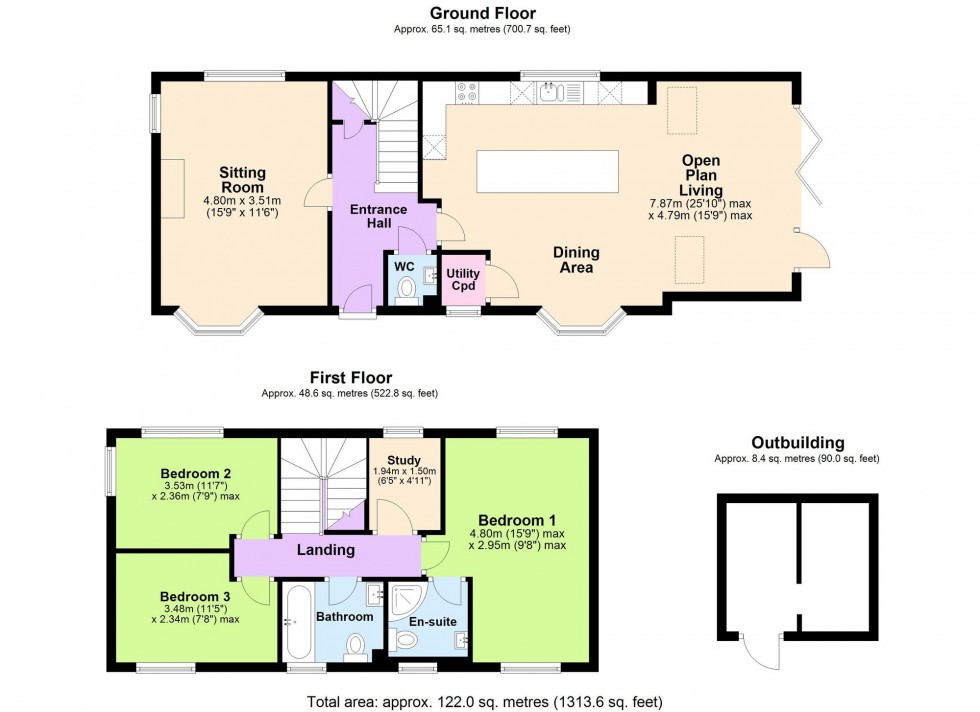 Floorplan for Poplar Road, Wittersham, TN30