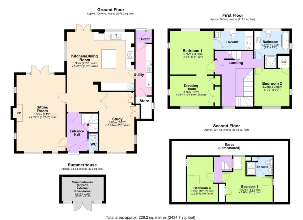 Floorplan for Martins Close, Tenterden, TN30