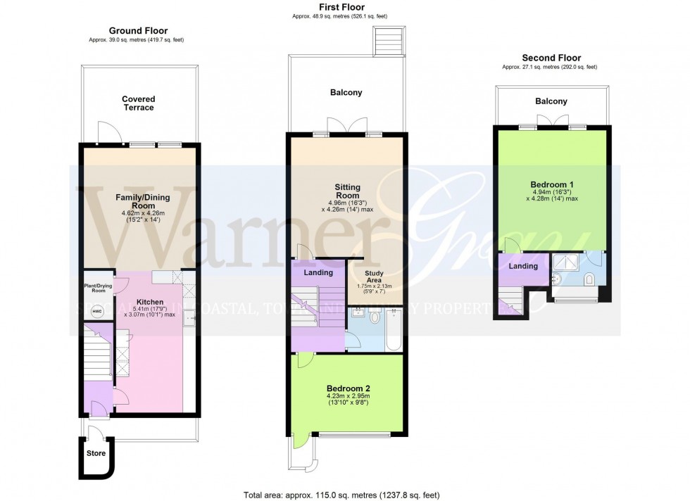 Floorplan for Royal William Square, Camber, TN31