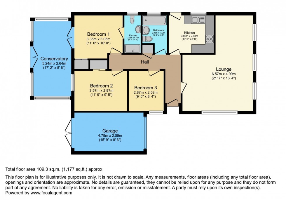 Floorplan for Broadlands Avenue, New Romney, TN28