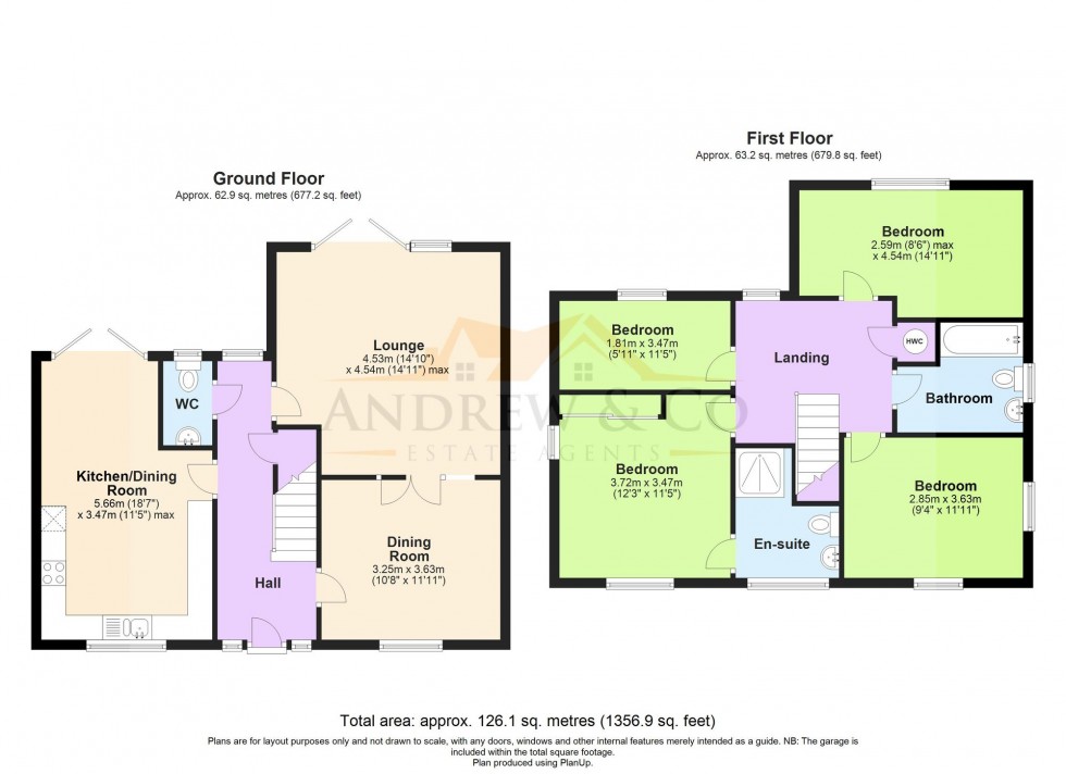Floorplan for Leveret Lane, Kennington, TN24