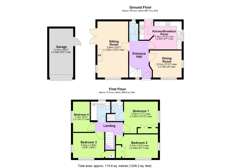 Floorplan for Colonel Stephens Way, Tenterden, TN30