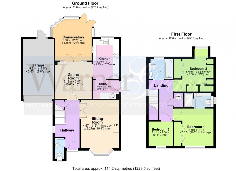 Floorplan for Downs Close, Headcorn, TN27