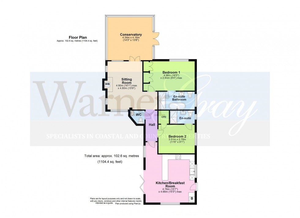 Floorplan for West Undercliff, Rye, TN31