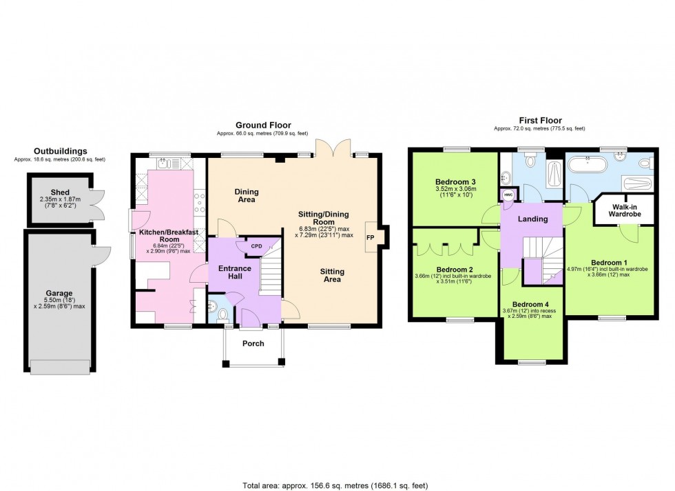 Floorplan for Shuttle Close, Biddenden, TN27