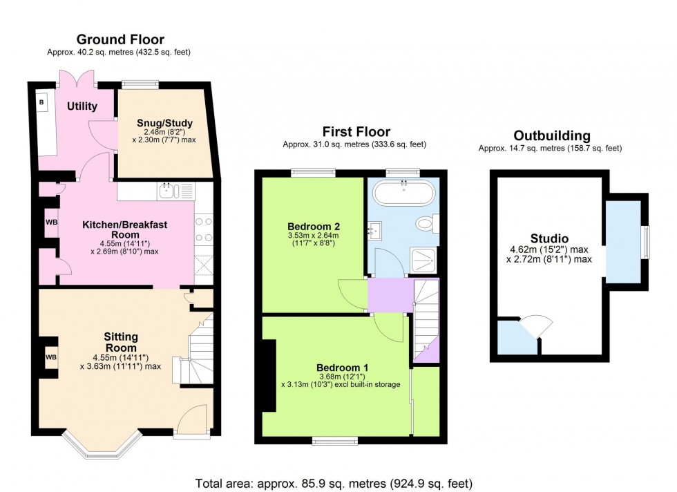 Floorplan for Grange Road, St. Michaels, TN30