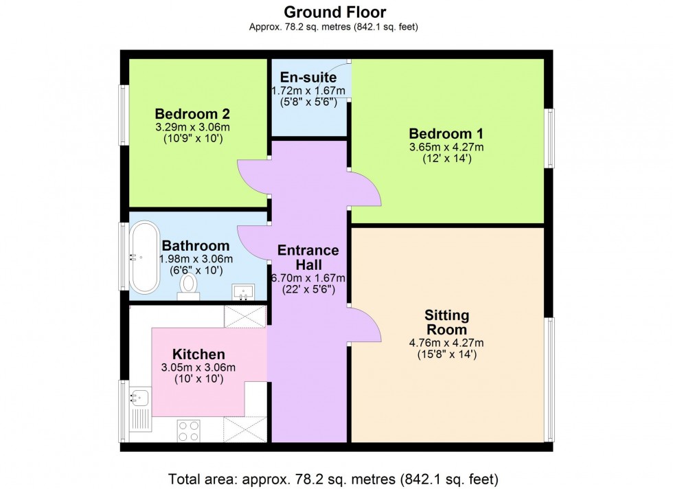 Floorplan for Military Road, Rye, TN31