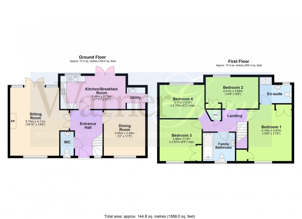 Floorplan for Woodgates Close, High Halden, TN26