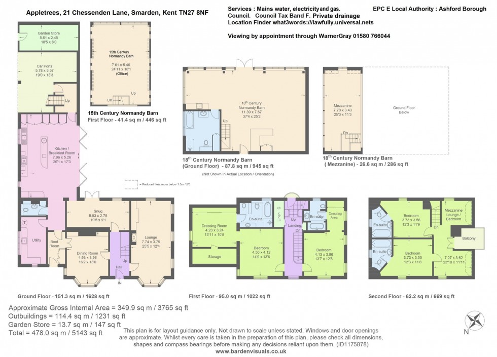 Floorplan for Chessenden Lane, Smarden, TN27