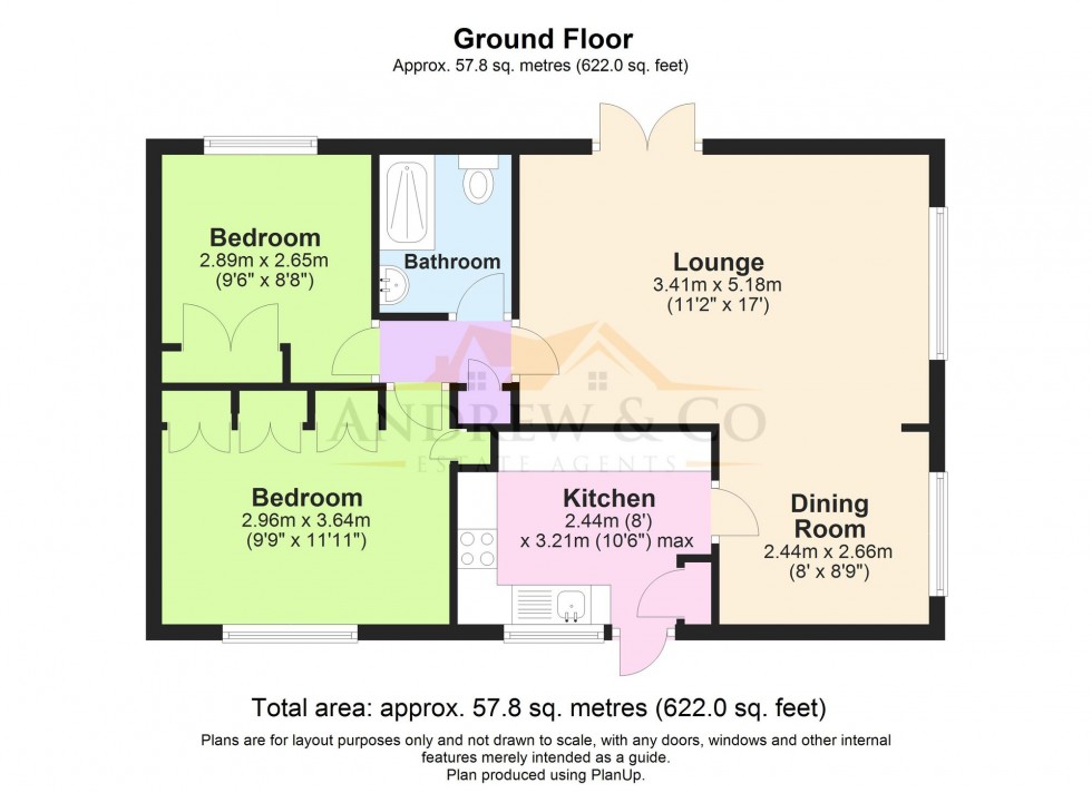 Floorplan for Yew Tree Park Home, Charing, TN27