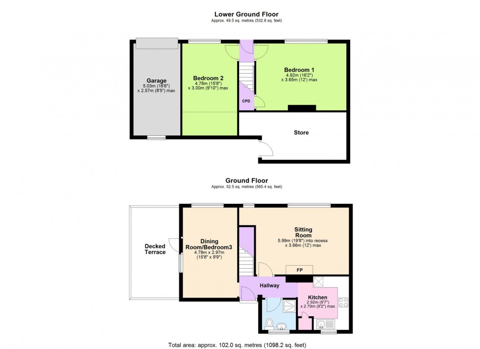 Floorplan for Udimore Road, Rye, TN31
