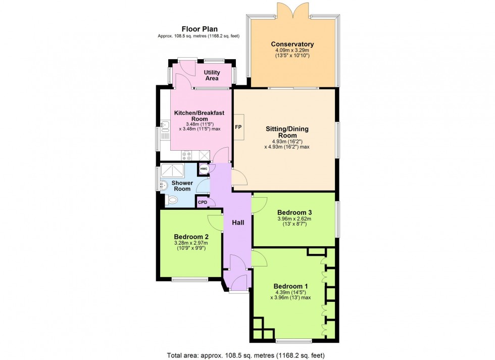 Floorplan for Lower Road, Woodchurch, TN26