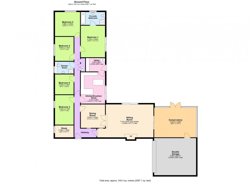 Floorplan for Field Mill Road, Egerton, TN27
