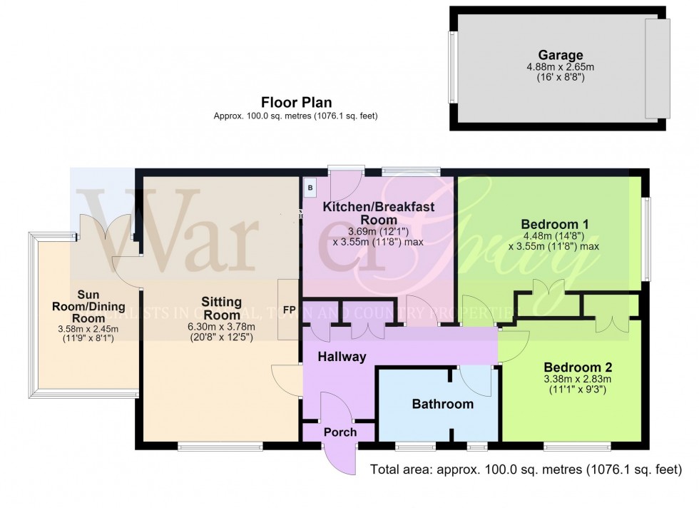 Floorplan for Wells Close, Tenterden, TN30
