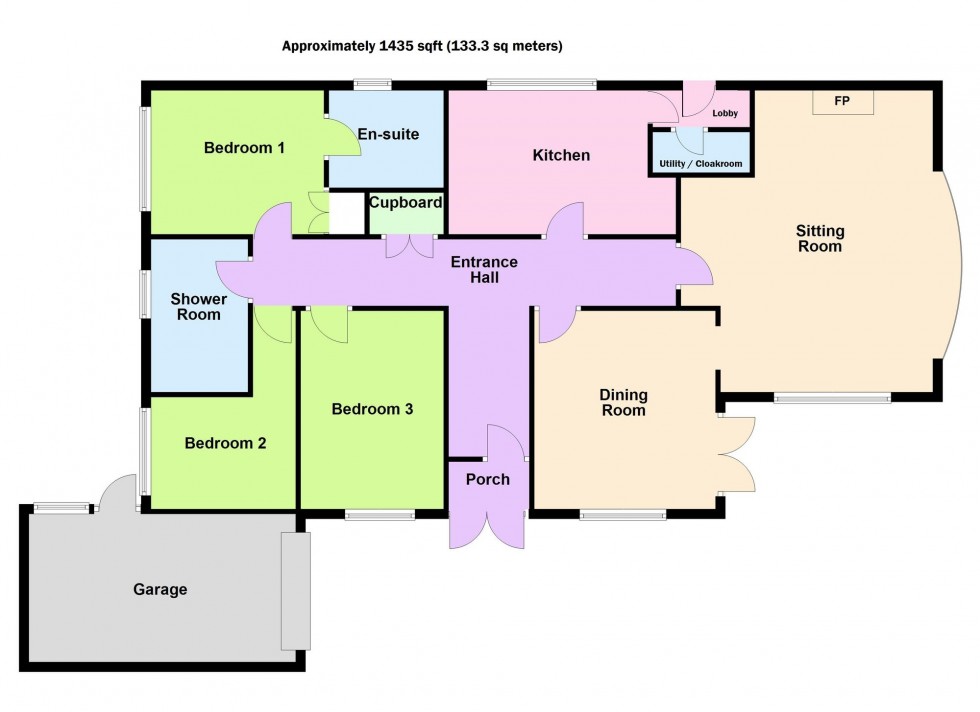 Floorplan for New Road, Northiam, TN31