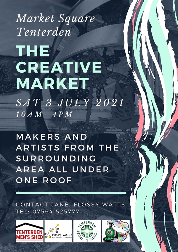 THE CREATIVE MARKET SATURDAY 3RD JULY 10am - 4pm 