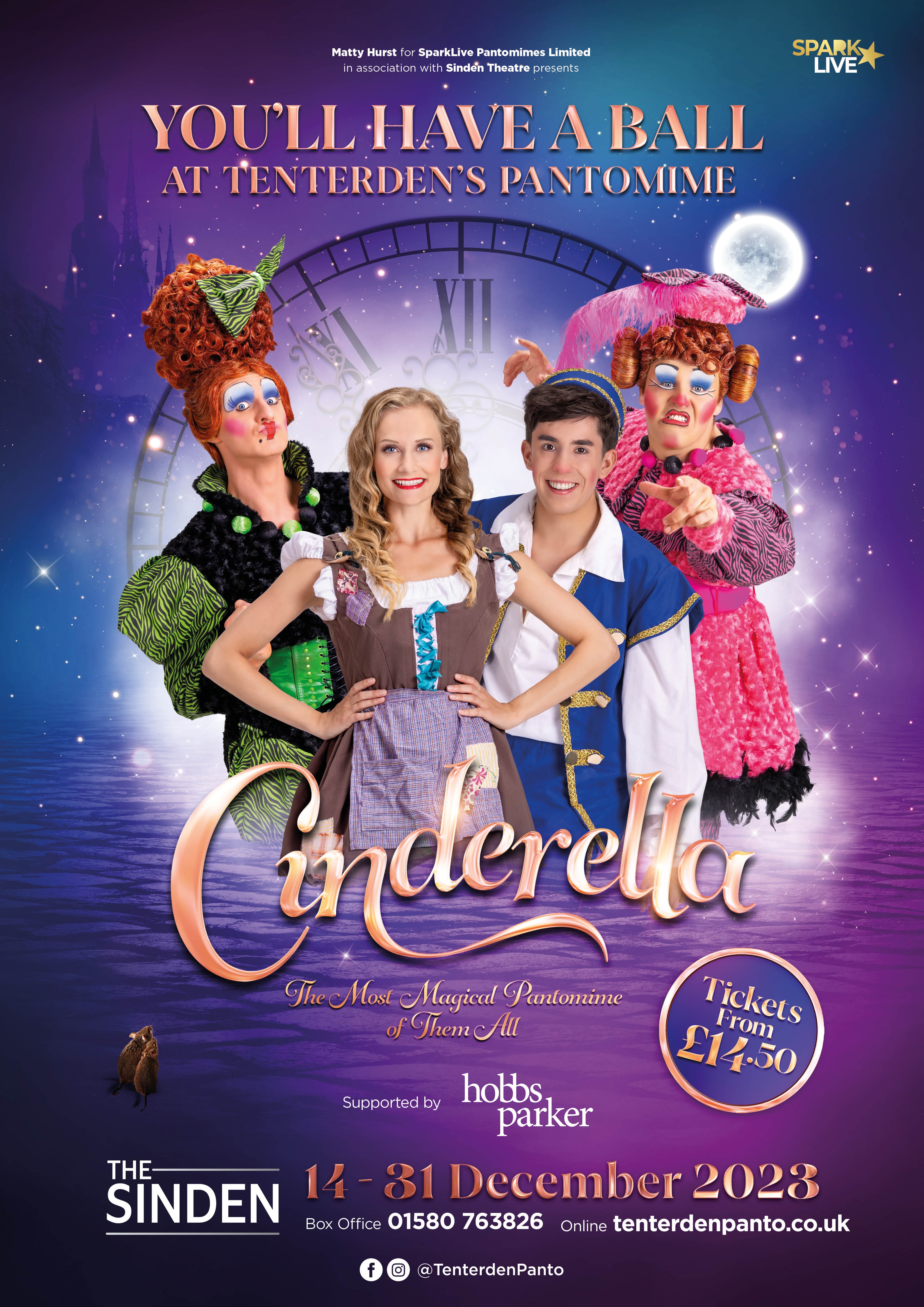 CINDERELLA  AT THE SINDEN THEATRE, TENTERDEN 14 Dec - 31 December