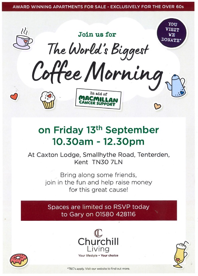 The World's Biggest Coffee Morning in aid of MacMillan Cancer Support 
