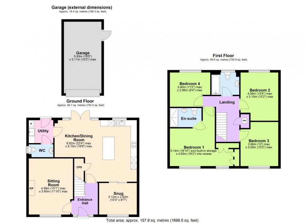 Floorplan for Bramley Grove, Tenterden, TN30