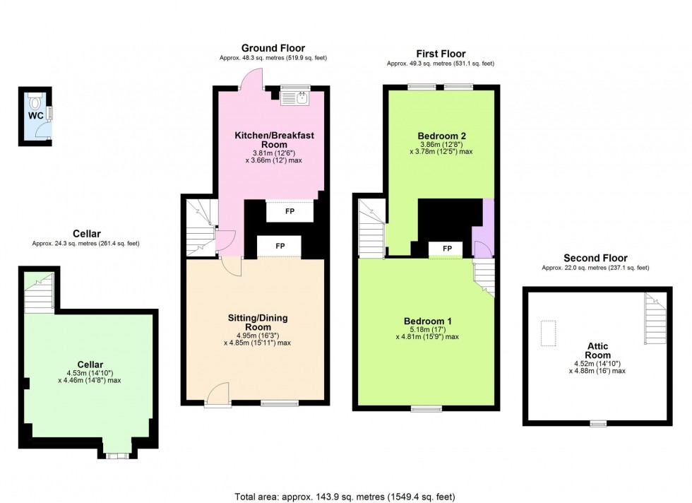 Floorplan for Watchbell Street, Rye, TN31