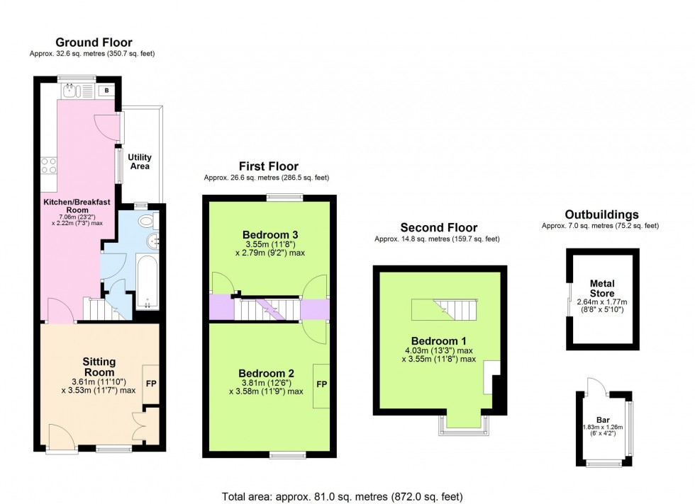 Floorplan for Grange Road, St. Michaels, TN30