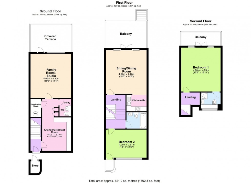 Floorplan for Royal William Square, Camber, TN31